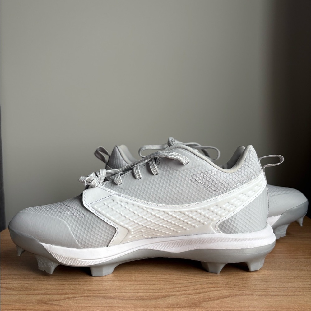 Adidas Silver and White ICON8 Baseball Cleats size 9.5 - Picture 5 of 13